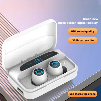 TWS Earbuds Bluetooth In-ear Headphones with Digital Display Charging Case Mini Headphone Sport Headset with Charging Box
TWS Earbuds Bluetooth In-ear Headphones with Digital Display Charging Case Mini Headphone Sport Headset with Charging Box