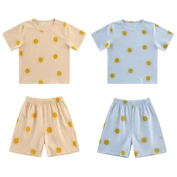 2020 Summer Baby Girls Home Clothing Cotton Children's Pajamas Set Air-conditioned Clothing Girls Short Sleeve Shorts Suit
2020 Summer Baby Girls Home Clothing Cotton Children's Pajamas Set Air-conditioned Clothing Girls Short Sleeve Shorts Suit