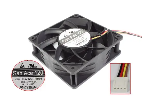 4-проводной серверный квадратный вентилятор Sanyo Denki 9GV1224P1H01 DC 24V 0.8A, 120x120x38 мм
4-проводной серверный квадратный вентилятор Sanyo Denki 9GV1224P1H01 DC 24V 0.8A, 120x120x38 мм