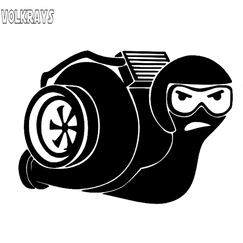 Volkrays Fashion Car Sticker Turbo Snail Intercooler Motorcycle Accessories Reflective Vinyl Decal Black/Silver 9cm*13cm | Автомобили и