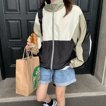 Splicing stand collar thin jacket trench coat women's 2019 autumn Korean BF bomber windbreaker jacket
Splicing stand collar thin jacket trench coat women's 2019 autumn Korean BF bomber windbreaker jacket