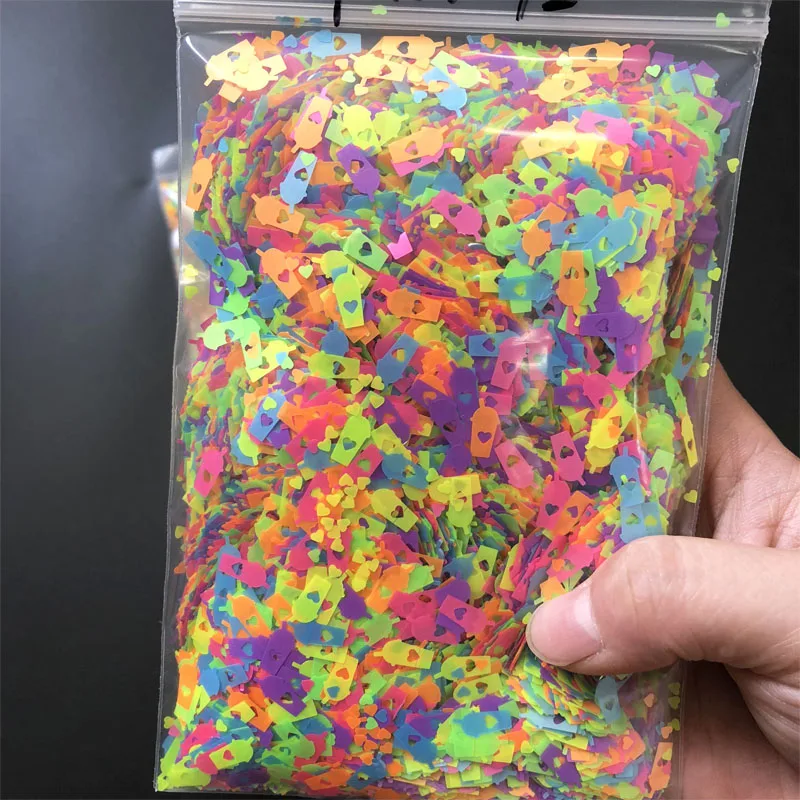4MM 50Gram Fluorescence Shape Nail Art Glitter Flakes 3D Neon Sequins Polish Manicure Sparkly Flakes Nail Art Slice Decoration
4MM 50Gram Fluorescence Shape Nail Art Glitter Flakes 3D Neon Sequins Polish Manicure Sparkly Flakes Nail Art Slice Decoration