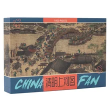 

New Colorful Jigsaw Puzzle 1000 Pieces China Fan River On Festival 98x34cm Huge Pattern High Quality 800g Card ABC District Gift
