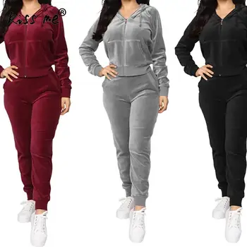 Velvet Autumn Tracksuit Loose Long Sleeve 2 Piece Set Casual Sport Suit Women Tracksuit Set Solid Coat Trousers Plus Size
Velvet Autumn Tracksuit Loose Long Sleeve 2 Piece Set Casual Sport Suit Women Tracksuit Set Solid Coat Trousers Plus Size