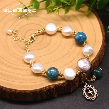 GLSEEVO Original Design Natural Fresh Water Pearl Kyanite Charm Bracelets For Women Wife Party Birthday Gifts Jewellery GB0921
GLSEEVO Original Design Natural Fresh Water Pearl Kyanite Charm Bracelets For Women Wife Party Birthday Gifts Jewellery GB0921