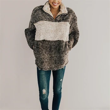 2019 New Women Faux Fur Jacket Female Autumn Winter Pullover Thick Warm Fashion Patchwork Coat Fleece Soft Loose Outerwear 
2019 New Women Faux Fur Jacket Female Autumn Winter Pullover Thick Warm Fashion Patchwork Coat Fleece Soft Loose Outerwear
