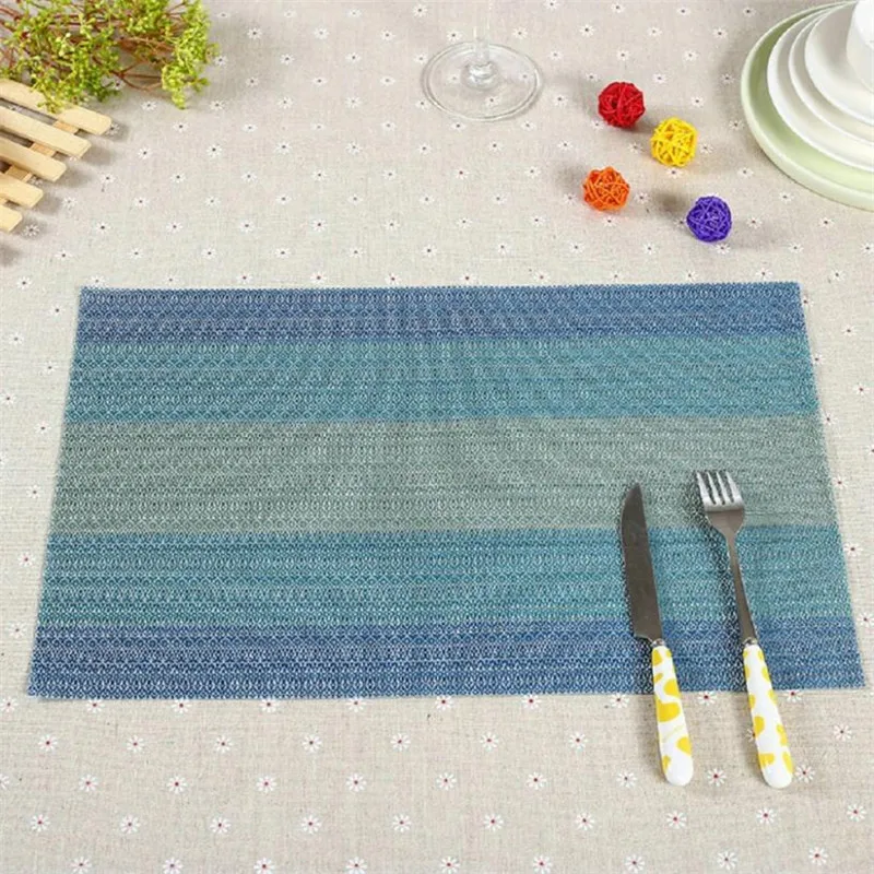 Color Stripe PVC Desktop Table Food Mat Waterproof Decoration Desktop Tableware Coaster Pad Non-slip Heat Resistant Mats #B5
Color Stripe PVC Desktop Table Food Mat Waterproof Decoration Desktop Tableware Coaster Pad Non-slip Heat Resistant Mats #B5