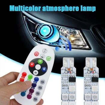 2x T10 5050 SMD LED Light Bulb RGB Car Reading Wedge Side Light 12V LED Lamp Bulb Remote Controller 6 SMD 12 Colors Fit All Car 
2x T10 5050 SMD LED Light Bulb RGB Car Reading Wedge Side Light 12V LED Lamp Bulb Remote Controller 6 SMD 12 Colors Fit All Car