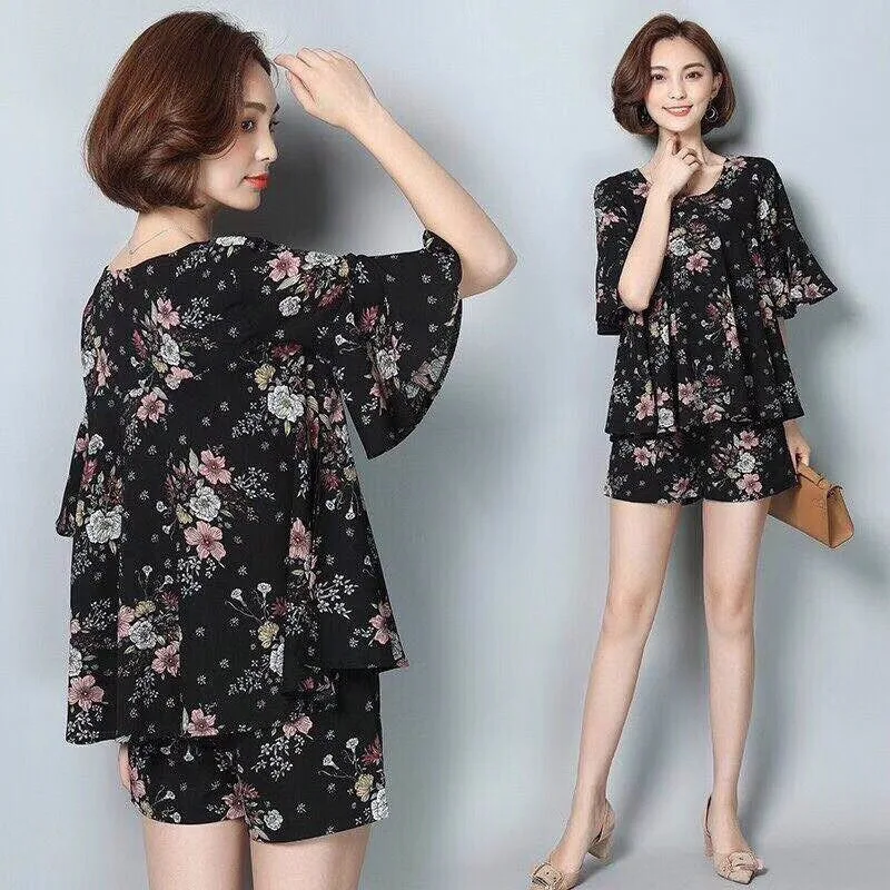 2019 Summer New Style Korean-style Large Size Loose Short Sleeve Two-Piece Set Skirt-Style Printed Floral Dress Women's
2019 Summer New Style Korean-style Large Size Loose Short Sleeve Two-Piece Set Skirt-Style Printed Floral Dress Women's