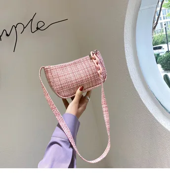 2020 Fashion new lattice canvas bag ladies messenger bag zipper fashion shoulder bag underarm small bag Purses Handbags
2020 Fashion new lattice canvas bag ladies messenger bag zipper fashion shoulder bag underarm small bag Purses Handbags