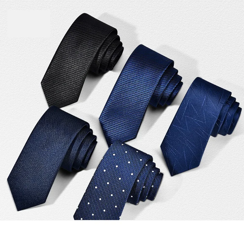 

2022 Designer New Fashion 6cm Slim Ties for Men Neckties Wedding Bridegroom Banquet Casual Business Accessories with Gift Box