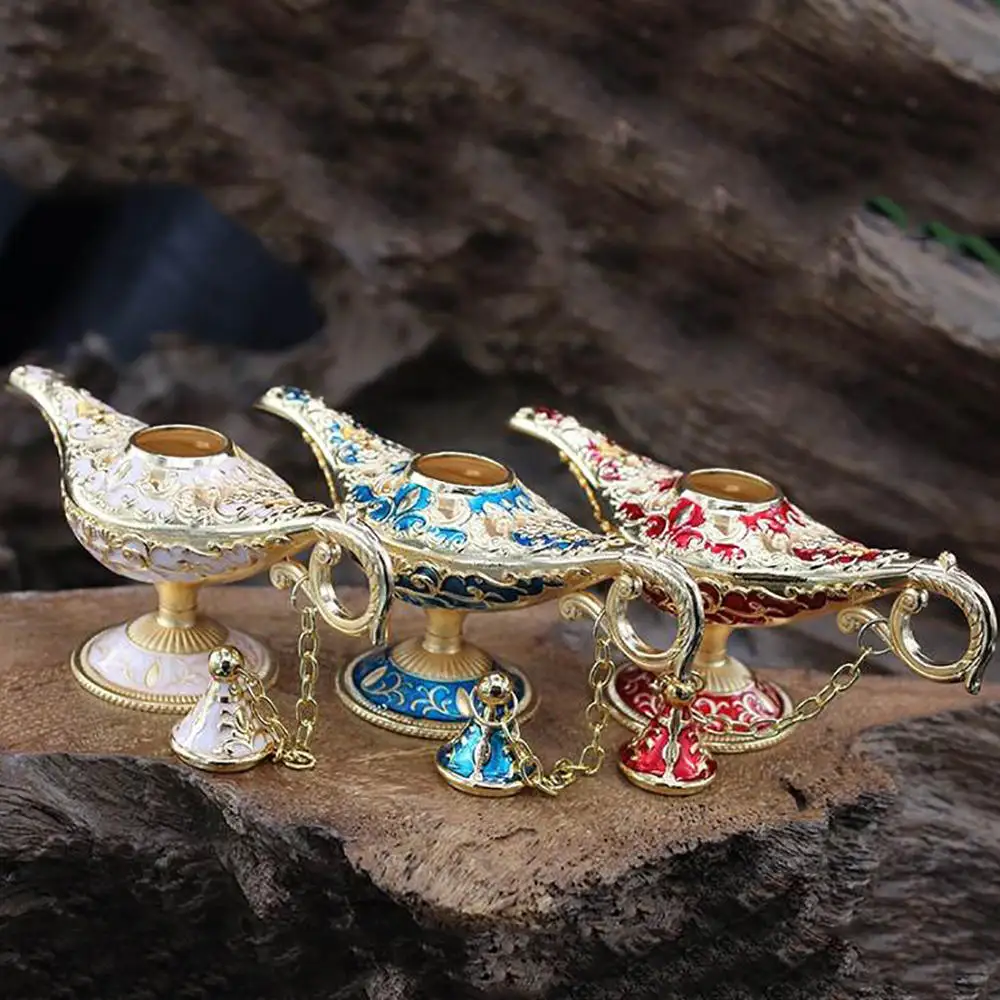 Aladdin Magic Lamp Tin Retro Openwork Aladdin Wishing Lamp Crafts Exquisite Home Furnishings Decorations
Aladdin Magic Lamp Tin Retro Openwork Aladdin Wishing Lamp Crafts Exquisite Home Furnishings Decorations