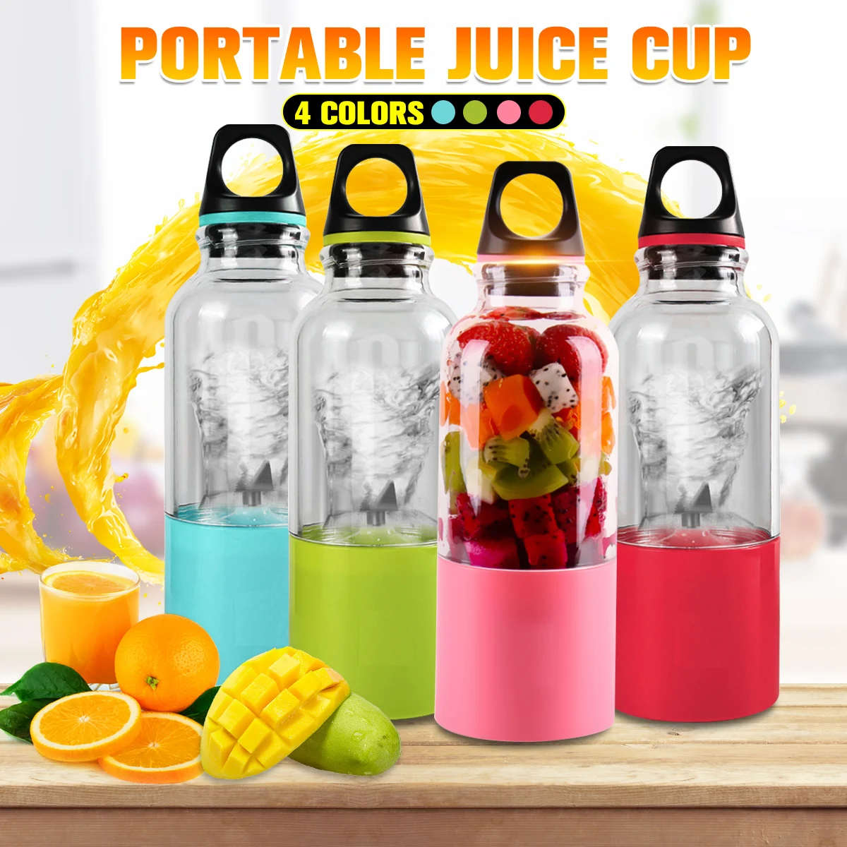 500ml Portable Mini Electric Juice Blende USB Juicer Cup Multifunction 4 Blade Baby Food Fruit Milkshake Smoothie Mixer Machine
500ml Portable Mini Electric Juice Blende USB Juicer Cup Multifunction 4 Blade Baby Food Fruit Milkshake Smoothie Mixer Machine