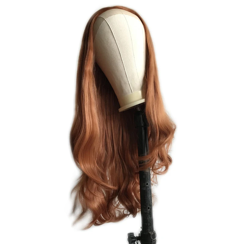 RONGDUOYI 24Inch Orange Color High Temperature Fiber Long Wavy Wig Side Part Natural Wave Synthetic Front Lace Wigs for Women
RONGDUOYI 24Inch Orange Color High Temperature Fiber Long Wavy Wig Side Part Natural Wave Synthetic Front Lace Wigs for Women