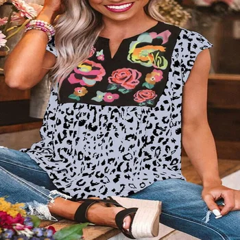 2020 summer new casual fashion high-end quality niche design leopard print short-sleeved t-shirt women
2020 summer new casual fashion high-end quality niche design leopard print short-sleeved t-shirt women