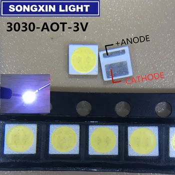 50PCS AOT Backlight High Power LED 1.5W 3V 3030 94LM Cool white LCD Backlight for TV Application EMC 3030C-W3C3 aot
50PCS AOT Backlight High Power LED 1.5W 3V 3030 94LM Cool white LCD Backlight for TV Application EMC 3030C-W3C3 aot