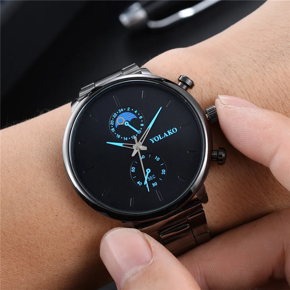 Yolako Brand Men's Watch Fashion Casual Quartz Wristwatch Men's 
