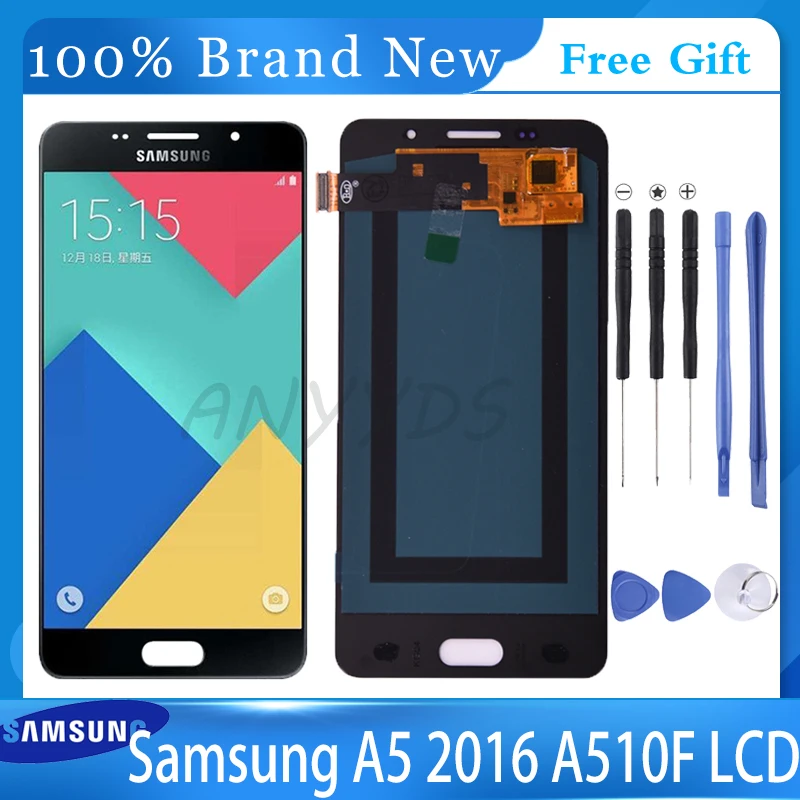 

Original 5.2'' Super AMOLED LCD for Samsung Galaxy A5 2016 A510F A510M A510FD A510 LCD Display Touch Screen Digitizer Assembly