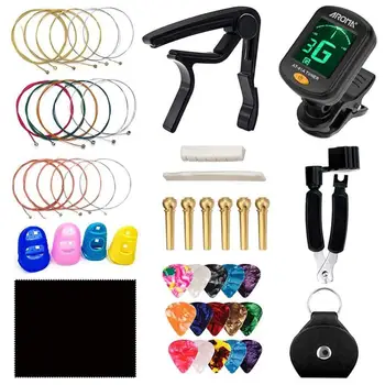 Guitar Accessories Set Capo Tuner Pickup Guitar String Three-In-One String Changer Guitar Tool Kit Repairing Maintenance Tools
Guitar Accessories Set Capo Tuner Pickup Guitar String Three-In-One String Changer Guitar Tool Kit Repairing Maintenance Tools