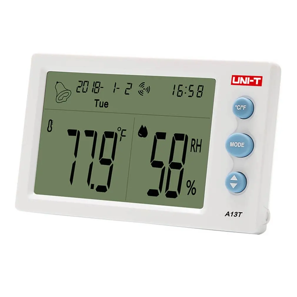 UNI-T A13T Humidity Temperature Meter LCD Digital Thermo-Hygrometer Detector Thermometer Hygrometer Alarm Clock Indoor Outdoor | Автомобили