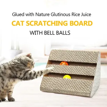 Cat Scratcher Pad Scratching Ramp Board Corrugated Cardboard with Bell Ball Cat Scratch Play Toy
Cat Scratcher Pad Scratching Ramp Board Corrugated Cardboard with Bell Ball Cat Scratch Play Toy
