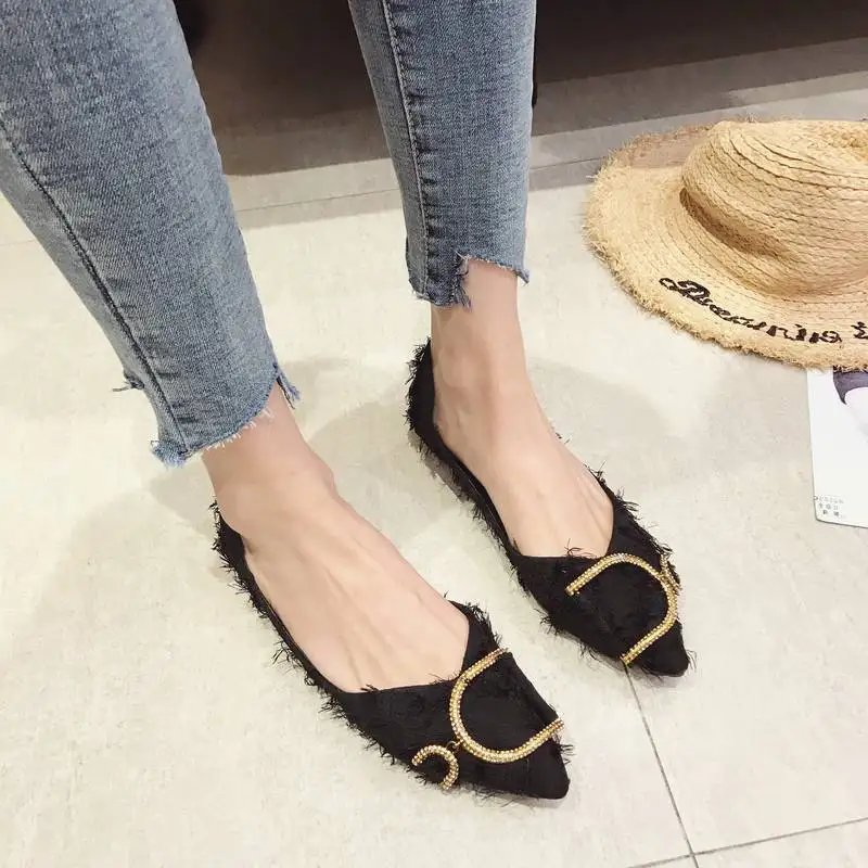 2019 Spring Summer New Style WOMEN'S Shoes Korean-style Pointed Shallow Mouth Flat WOMEN'S Shoes Comfortable Casual Loafers
2019 Spring Summer New Style WOMEN'S Shoes Korean-style Pointed Shallow Mouth Flat WOMEN'S Shoes Comfortable Casual Loafers