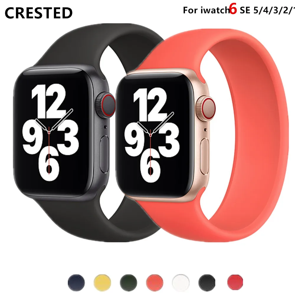 Solo Loop Strap for Apple Watch Band 38mm 42mm iWatch Elastic Silicone bracelet for Apple watch series 6/SE/5/4 44mm 40mm
Solo Loop Strap for Apple Watch Band 38mm 42mm iWatch Elastic Silicone bracelet for Apple watch series 6/SE/5/4 44mm 40mm