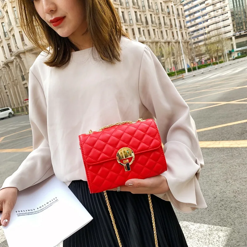 Shoulder Bag 2019 New Style WOMEN'S Bag Hipster Large-Volume Graceful Chain Lock Square Sling Bag Korean-style
Shoulder Bag 2019 New Style WOMEN'S Bag Hipster Large-Volume Graceful Chain Lock Square Sling Bag Korean-style