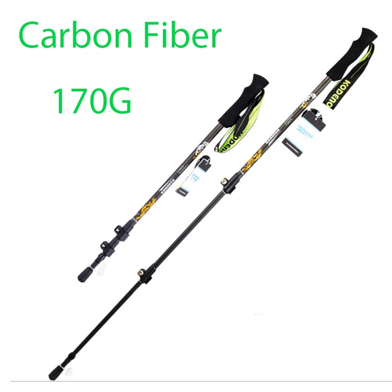 Фото carbon fiber ultralight Hiking poles trekking walking stick 170g skiing pole strong cane | Спорт и развлечения