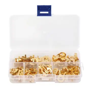 150pcs/set Ring Type Gold Terminals Golden Brass Non-insulated Crimp Terminals Connectors 3.2mm-10.2mm Cable Wire Connectors
150pcs/set Ring Type Gold Terminals Golden Brass Non-insulated Crimp Terminals Connectors 3.2mm-10.2mm Cable Wire Connectors