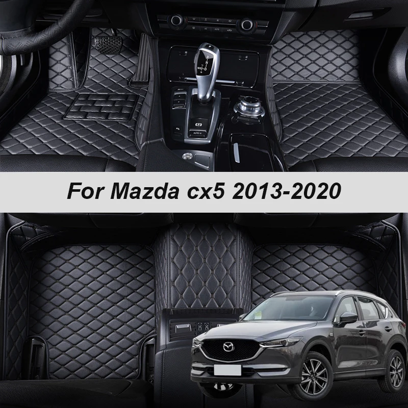Изготовленные на заказ кожаные автомобильные коврики для Mazda cx5 2013 2014 2015 2016 2017 2018