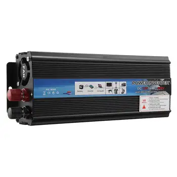 Inverter 12V 220V 5000W P eak DC12V/24V to Ac 110V/220V Solar Power Inverter Voltage Transformer Converter Solar Inversor Black
Inverter 12V 220V 5000W P eak DC12V/24V to Ac 110V/220V Solar Power Inverter Voltage Transformer Converter Solar Inversor Black