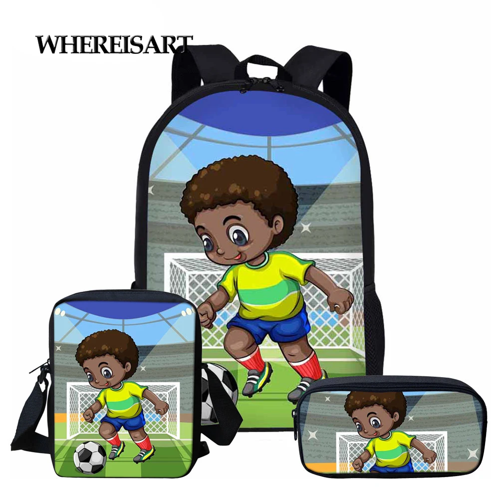 WHEREISART African Boy Print Elementary Student School Bag 3Pcs Children School Backpack Set for Kids Boys Book Bags
WHEREISART African Boy Print Elementary Student School Bag 3Pcs Children School Backpack Set for Kids Boys Book Bags