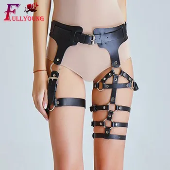 Fullyoung Sexy Bandage goth Leather Women Harness Body Suspenders Straps stocking belt Female Erotic Lingerie Chest Belt 
Fullyoung Sexy Bandage goth Leather Women Harness Body Suspenders Straps stocking belt Female Erotic Lingerie Chest Belt