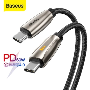 Baseus USB C to USB Type-C Cable For Samsung Galaxy S10 S9 PD 60W Quick Charge USB Type C Light Cabo for Macbook USB Wire Cord
Baseus USB C to USB Type-C Cable For Samsung Galaxy S10 S9 PD 60W Quick Charge USB Type C Light Cabo for Macbook USB Wire Cord