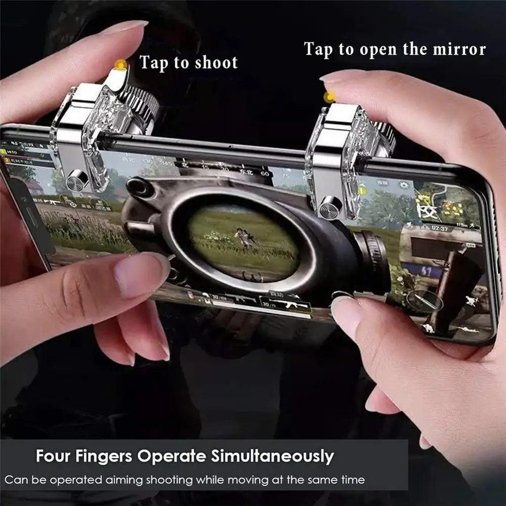 2PCS Mobile Phone Game Fire Button Smart Phone Metal Game Trigger Shooter Controller for android ios phone Aim & Fire Trigger
2PCS Mobile Phone Game Fire Button Smart Phone Metal Game Trigger Shooter Controller for android ios phone Aim & Fire Trigger