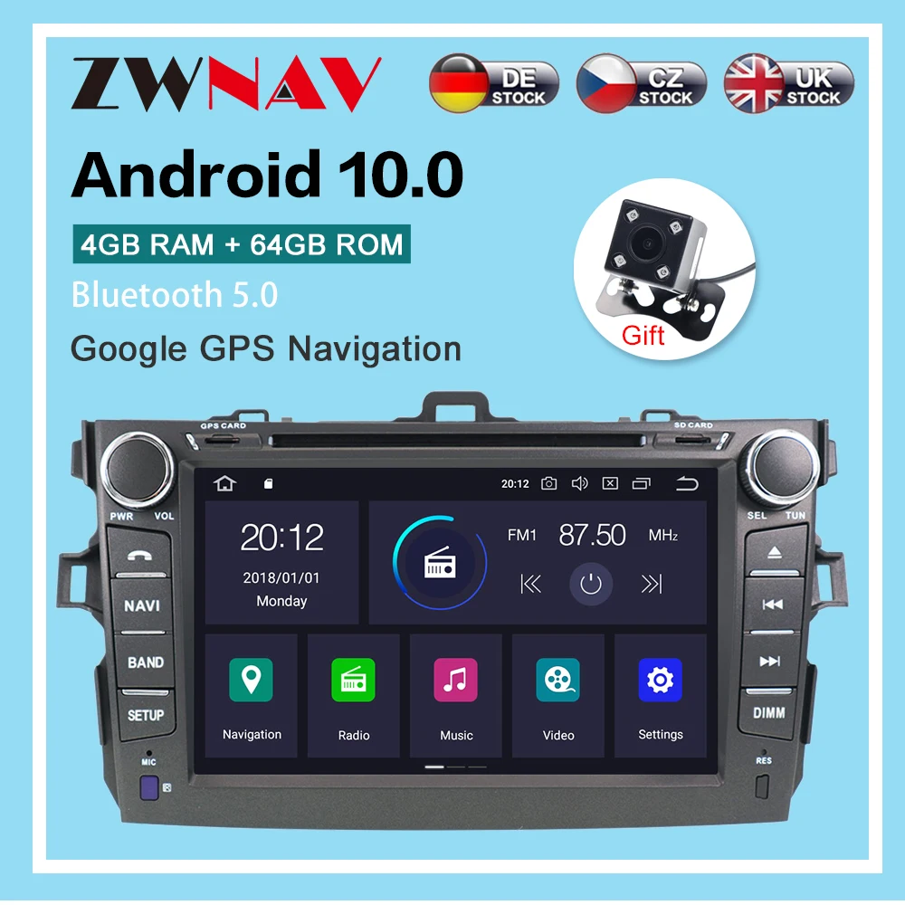 Android 10.0 4G+64GB Car radio player GPS Navigation for Toyota Corolla 2007-2013 Multimedia Player Radio video stereo head unit
Android 10.0 4G+64GB Car radio player GPS Navigation for Toyota Corolla 2007-2013 Multimedia Player Radio video stereo head unit