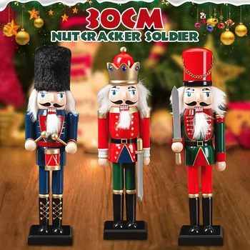30CM Christmas Wooden Nutcracker Soldier Children's Room Decoration Ornament Christmas Gift Handcraft Nutcracker Puppet
30CM Christmas Wooden Nutcracker Soldier Children's Room Decoration Ornament Christmas Gift Handcraft Nutcracker Puppet