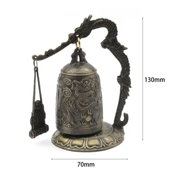 New Vintage Dragon Ball Hang Decoration Buddhist Bell Ornament Bronze Lock Monk Home Office Decoration Artwork #2 
New Vintage Dragon Ball Hang Decoration Buddhist Bell Ornament Bronze Lock Monk Home Office Decoration Artwork #2