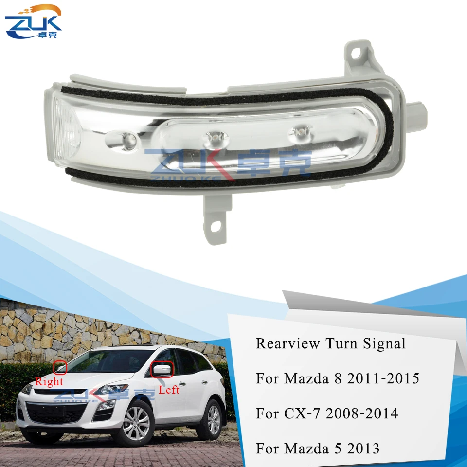 ZUK Rearview Side Mirror LED Light Outer Mirror Lamp Repeater For MAZDA 8 2011-2015 For Mazda 5 2013 For MAZDA CX-7 2008-2014
ZUK Rearview Side Mirror LED Light Outer Mirror Lamp Repeater For MAZDA 8 2011-2015 For Mazda 5 2013 For MAZDA CX-7 2008-2014