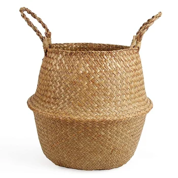 Woven Straw Belly Basket for Storage Plant Pot Basket and Laundry, Picnic and Grocery Basket
Woven Straw Belly Basket for Storage Plant Pot Basket and Laundry, Picnic and Grocery Basket