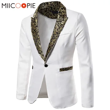 Mens Blazer Jacket Casual Patchwork Floral Print Solid Color Slim Fit Stage Costumes For Singers Mens Wedding Casual Gold Jacket
Mens Blazer Jacket Casual Patchwork Floral Print Solid Color Slim Fit Stage Costumes For Singers Mens Wedding Casual Gold Jacket
