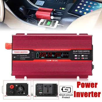 Inverter 1500W DC 12V/24V to AC 220V/110V Voltage Transformer Modified Sine Wave Solar Power Inverter Smart LCD Display
Inverter 1500W DC 12V/24V to AC 220V/110V Voltage Transformer Modified Sine Wave Solar Power Inverter Smart LCD Display