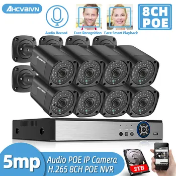 AHCVBIVN 5MP NVR Kit 8CH 4CH POE Camera System Human/Face Detection Audio IP Camera Outdoor Security Video Surveillance
AHCVBIVN 5MP NVR Kit 8CH 4CH POE Camera System Human/Face Detection Audio IP Camera Outdoor Security Video Surveillance