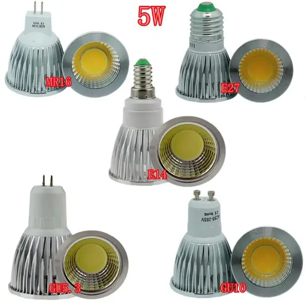 

GU10 LED E27 Lamp E14 Spotlight Bulb Dimmable lampara 220V 110V GU10 bombillas led MR16 gu5.3 Lampada Spot light 3W 5W 7W