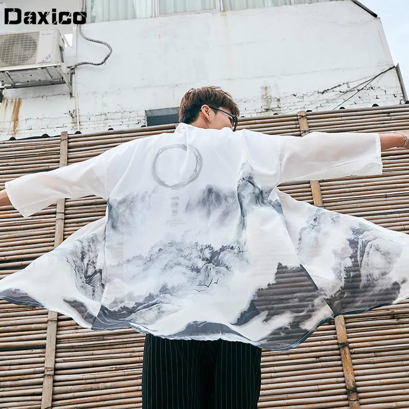 Summer Man Japanese Harajuku Kimono Haori Tops Japanese Traditional Orient Ethnic Kimonos Cardigan Male Samurai Yukata Shirt
Summer Man Japanese Harajuku Kimono Haori Tops Japanese Traditional Orient Ethnic Kimonos Cardigan Male Samurai Yukata Shirt