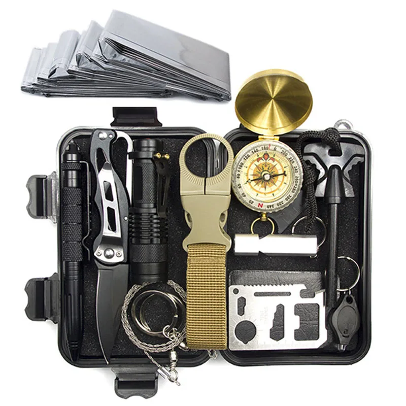 Survival kit set military Outdoor Travel Lifesaving Toolkit SOS self-rescue tool kit folding knife Multifunctional hand tools
Survival kit set military Outdoor Travel Lifesaving Toolkit SOS self-rescue tool kit folding knife Multifunctional hand tools