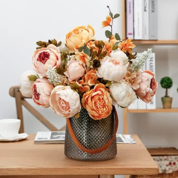 47cm European Artificial Flower Bonquet Peony Decorative Party Silk Fake Flowers For Home Hotel Decor DIY Wedding Decoration
47cm European Artificial Flower Bonquet Peony Decorative Party Silk Fake Flowers For Home Hotel Decor DIY Wedding Decoration