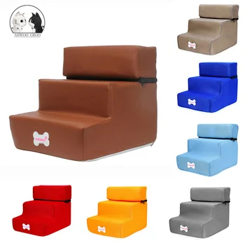 Leather Dog Stairs Pet 2/3 Steps Stairs for Small Dog Pet Ramp Ladder Anti-slip Removable Dogs Bed Stairs Dog House Pet Supplies
Leather Dog Stairs Pet 2/3 Steps Stairs for Small Dog Pet Ramp Ladder Anti-slip Removable Dogs Bed Stairs Dog House Pet Supplies