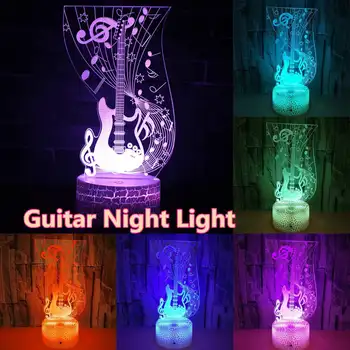 7 Color 3D LED Guitar Night Light Touch / Remote Control USB Table Lamp Bedroom Decoration Holiday Gift Adjustable Colorful Grad
7 Color 3D LED Guitar Night Light Touch / Remote Control USB Table Lamp Bedroom Decoration Holiday Gift Adjustable Colorful Grad
